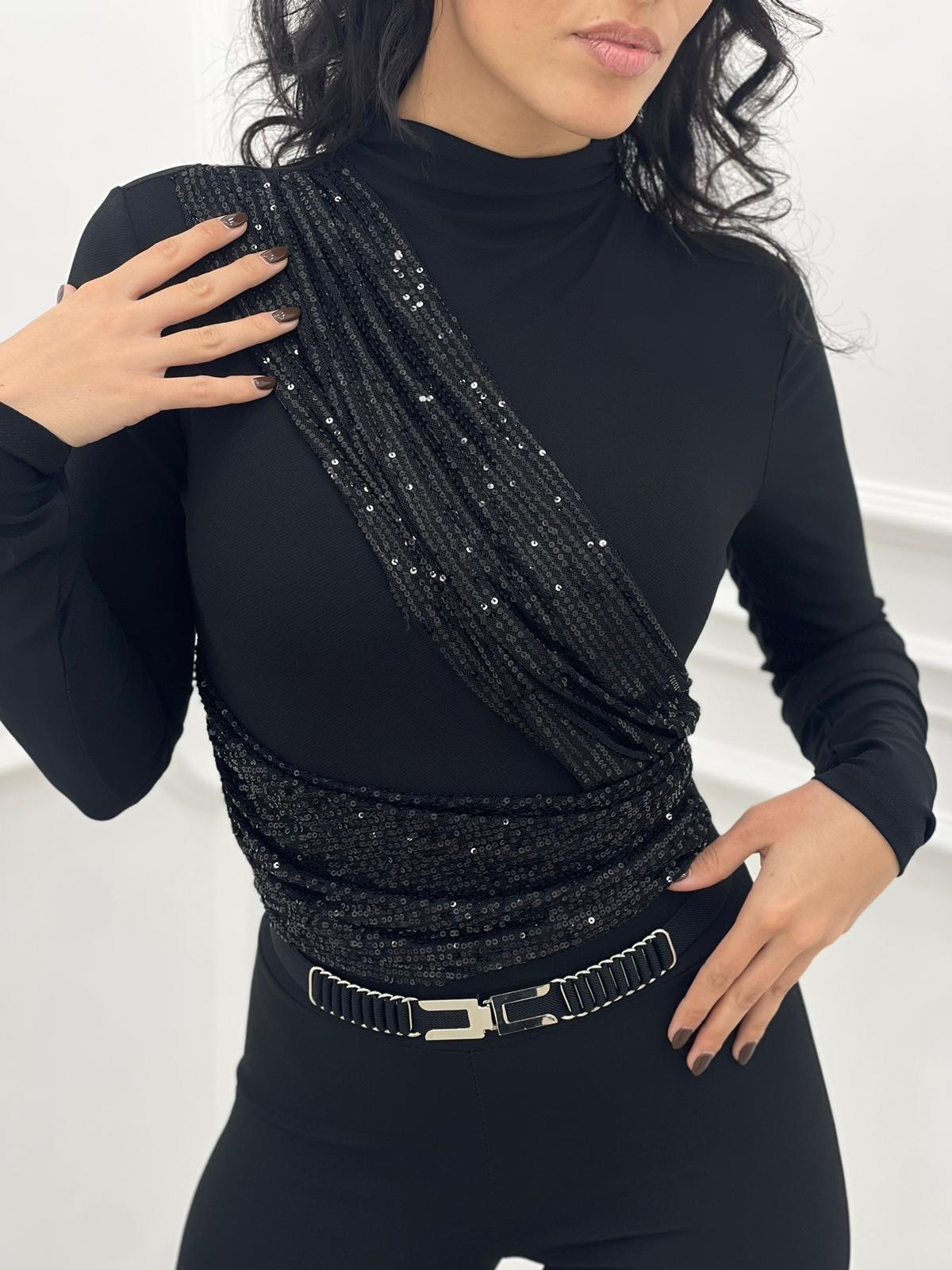 BODY MEZZO COLLO APPLICAZIONI PAJETTE