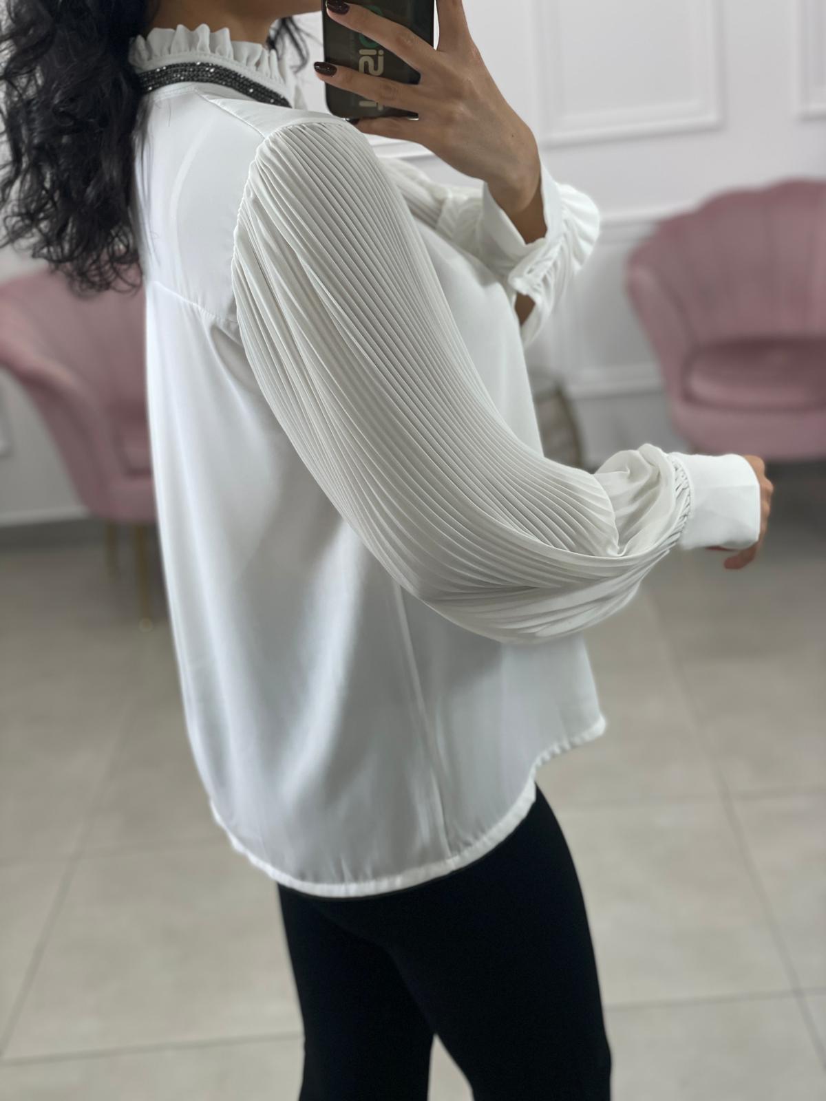 CAMICIA GEORGETTE COLLO STRASS