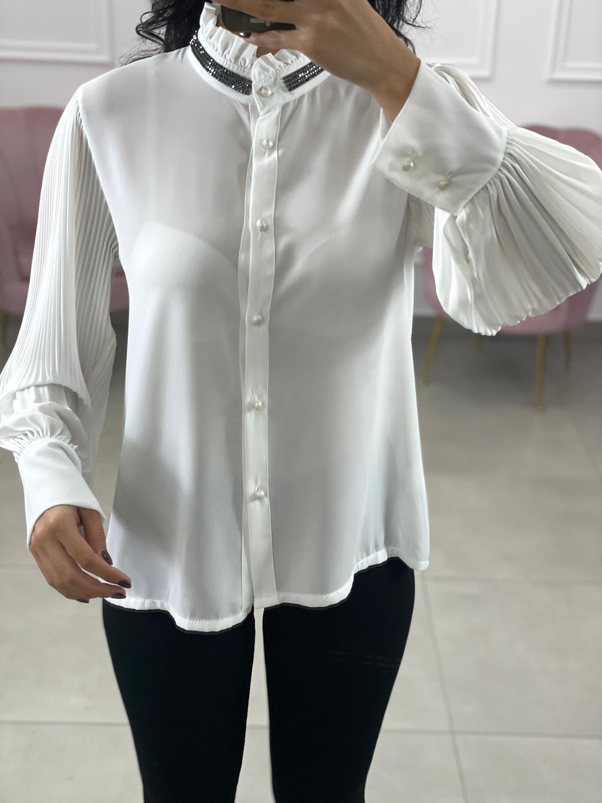 CAMICIA GEORGETTE COLLO STRASS