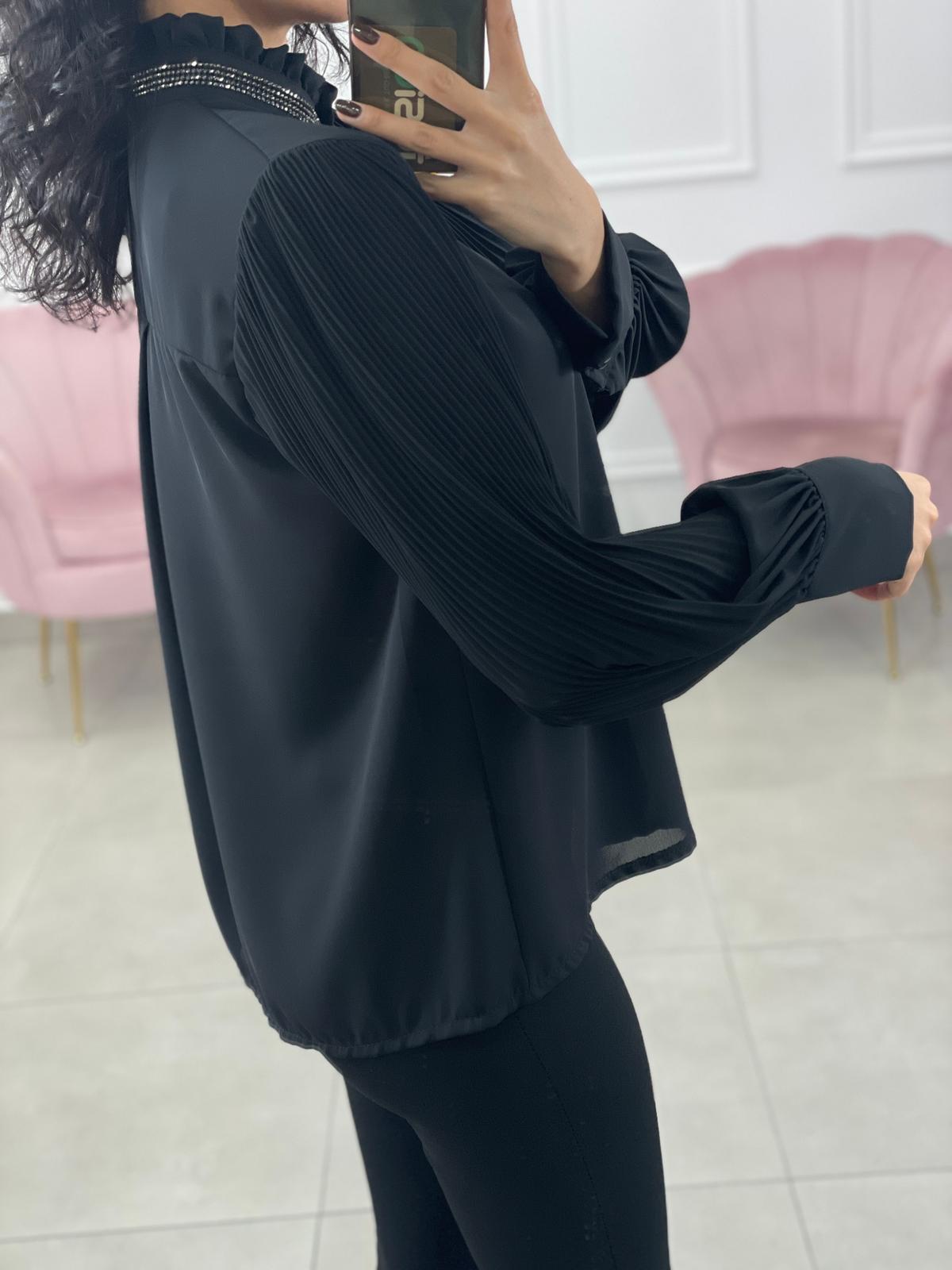 CAMICIA GEORGETTE COLLO STRASS