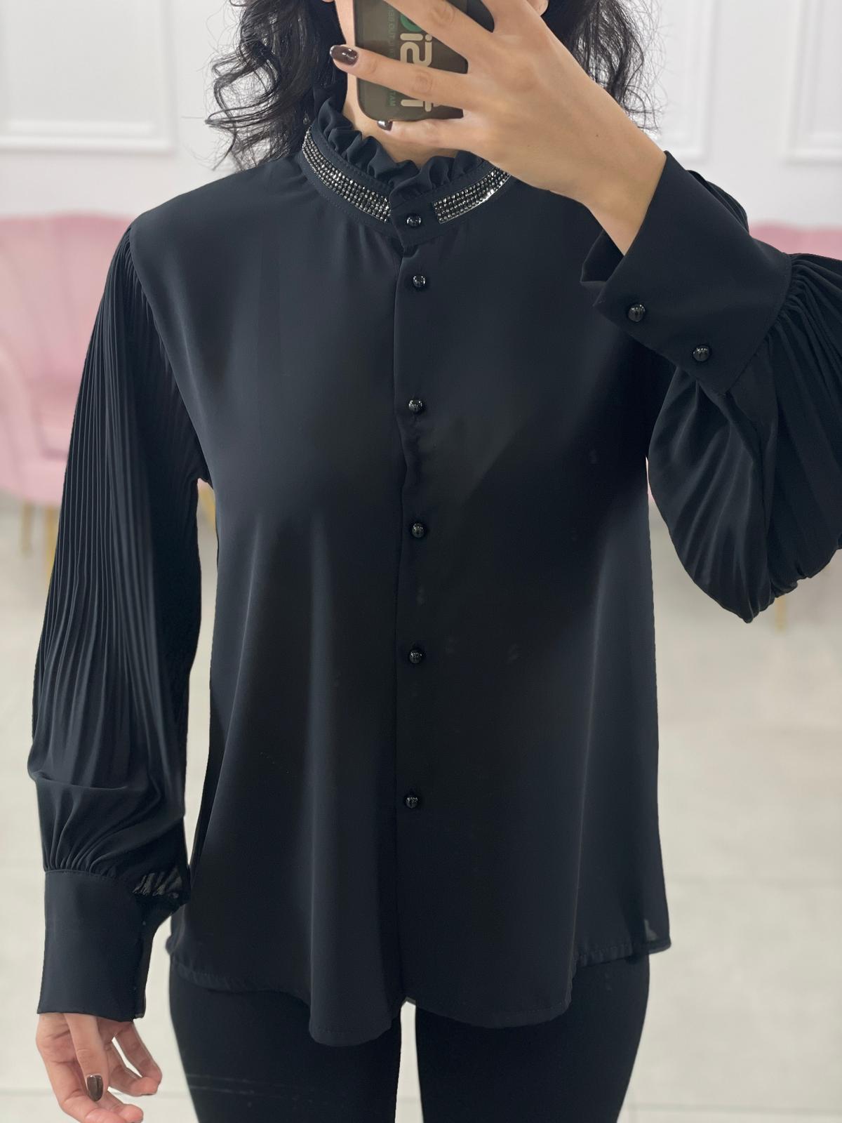 CAMICIA GEORGETTE COLLO STRASS