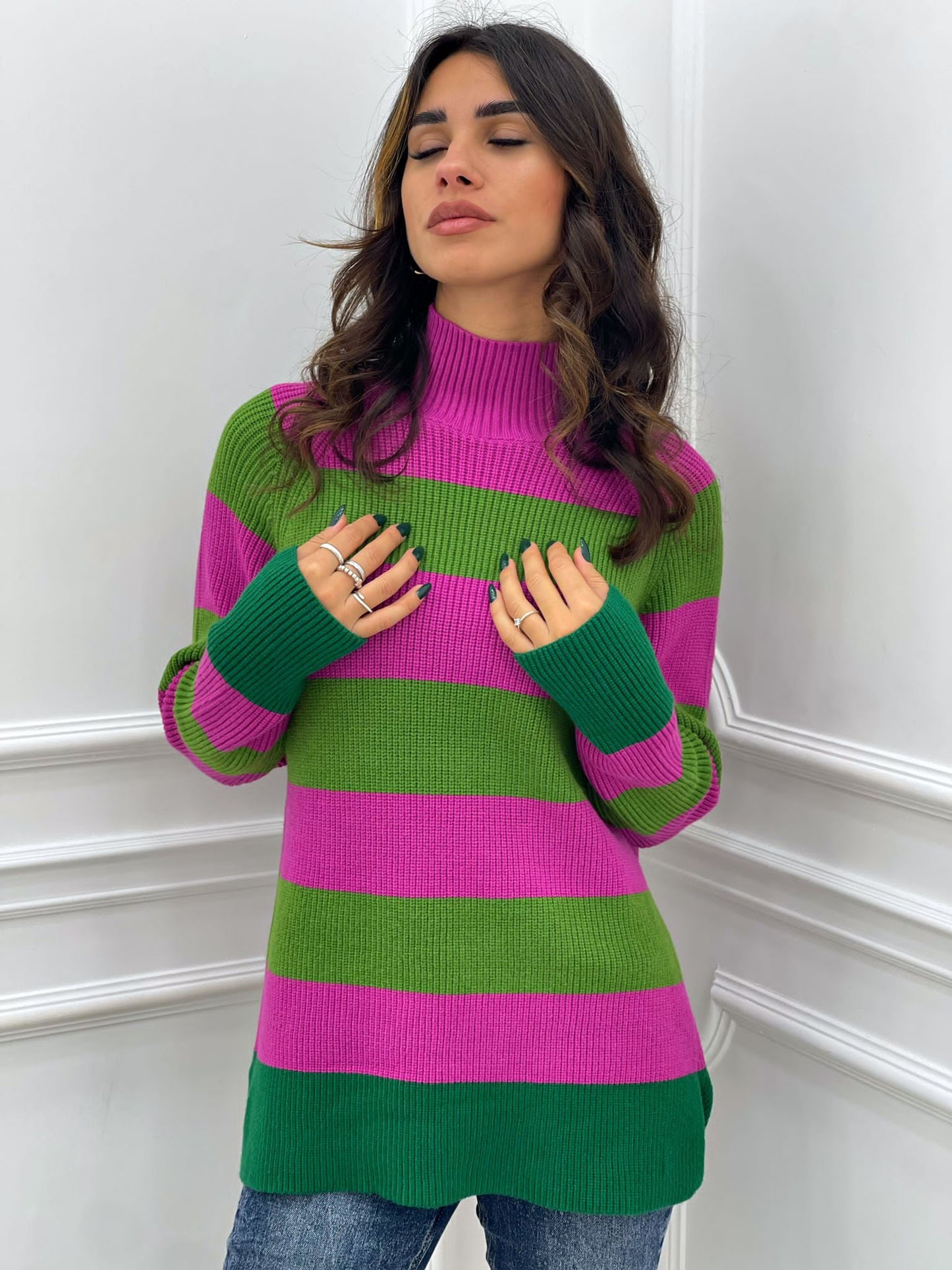 MAGLIONE IN LANA A RIGHE