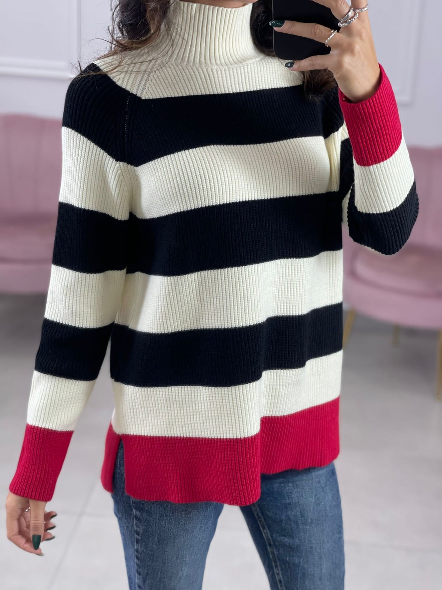 MAGLIONE IN LANA A RIGHE