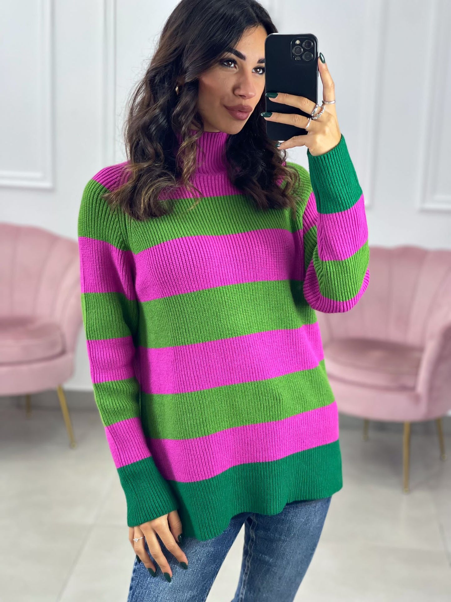 MAGLIONE IN LANA A RIGHE