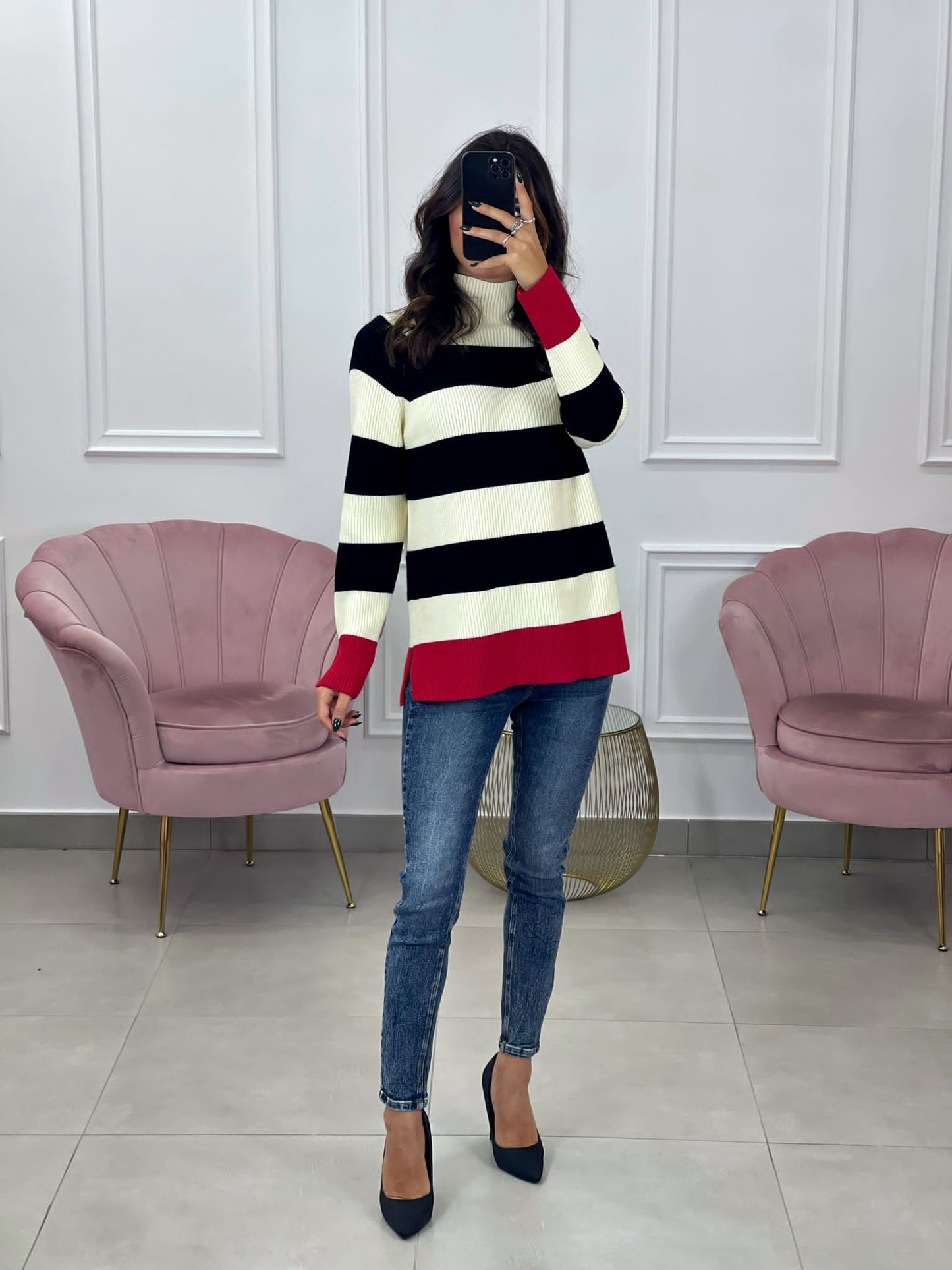 MAGLIONE IN LANA A RIGHE