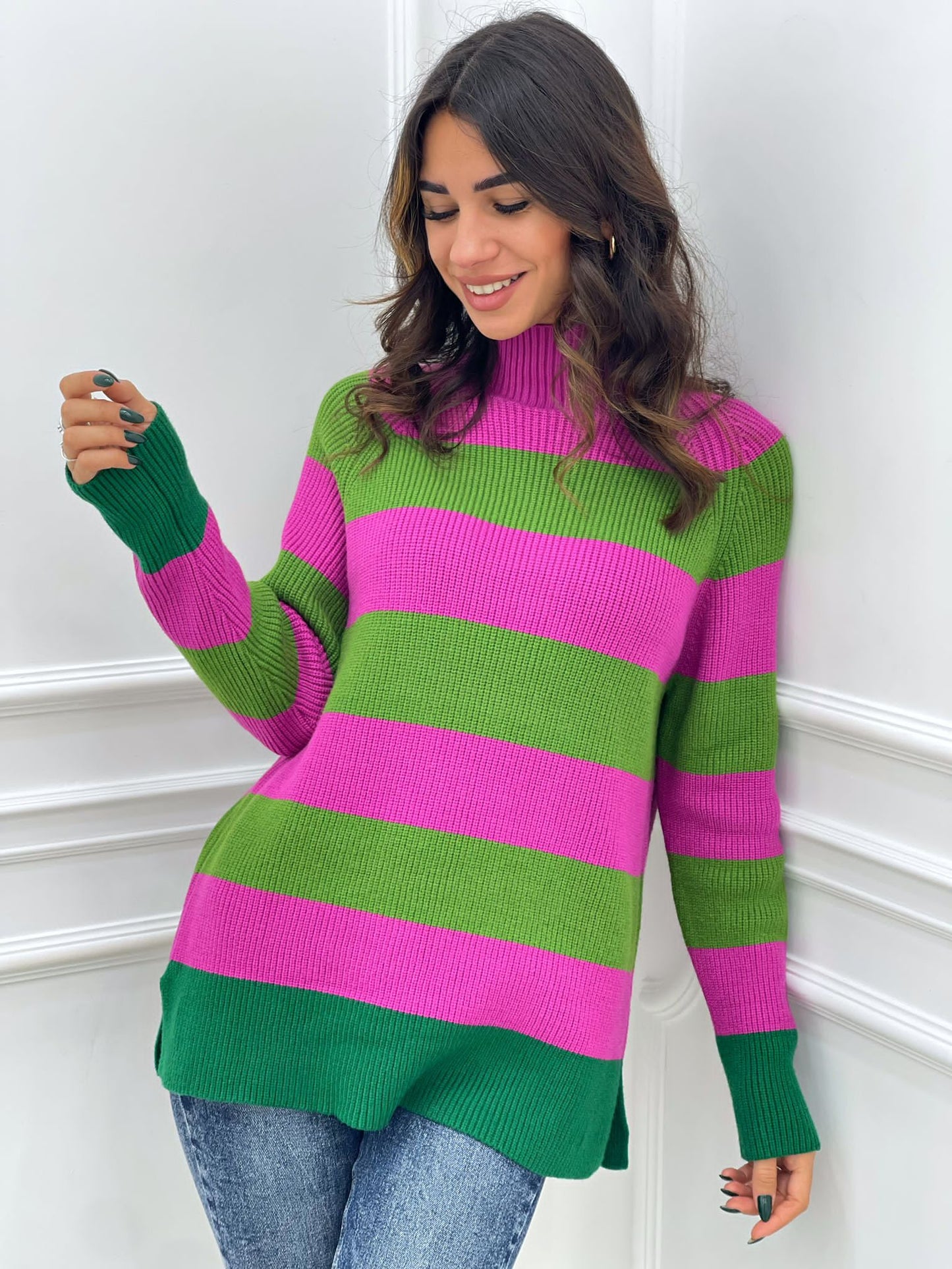 MAGLIONE IN LANA A RIGHE
