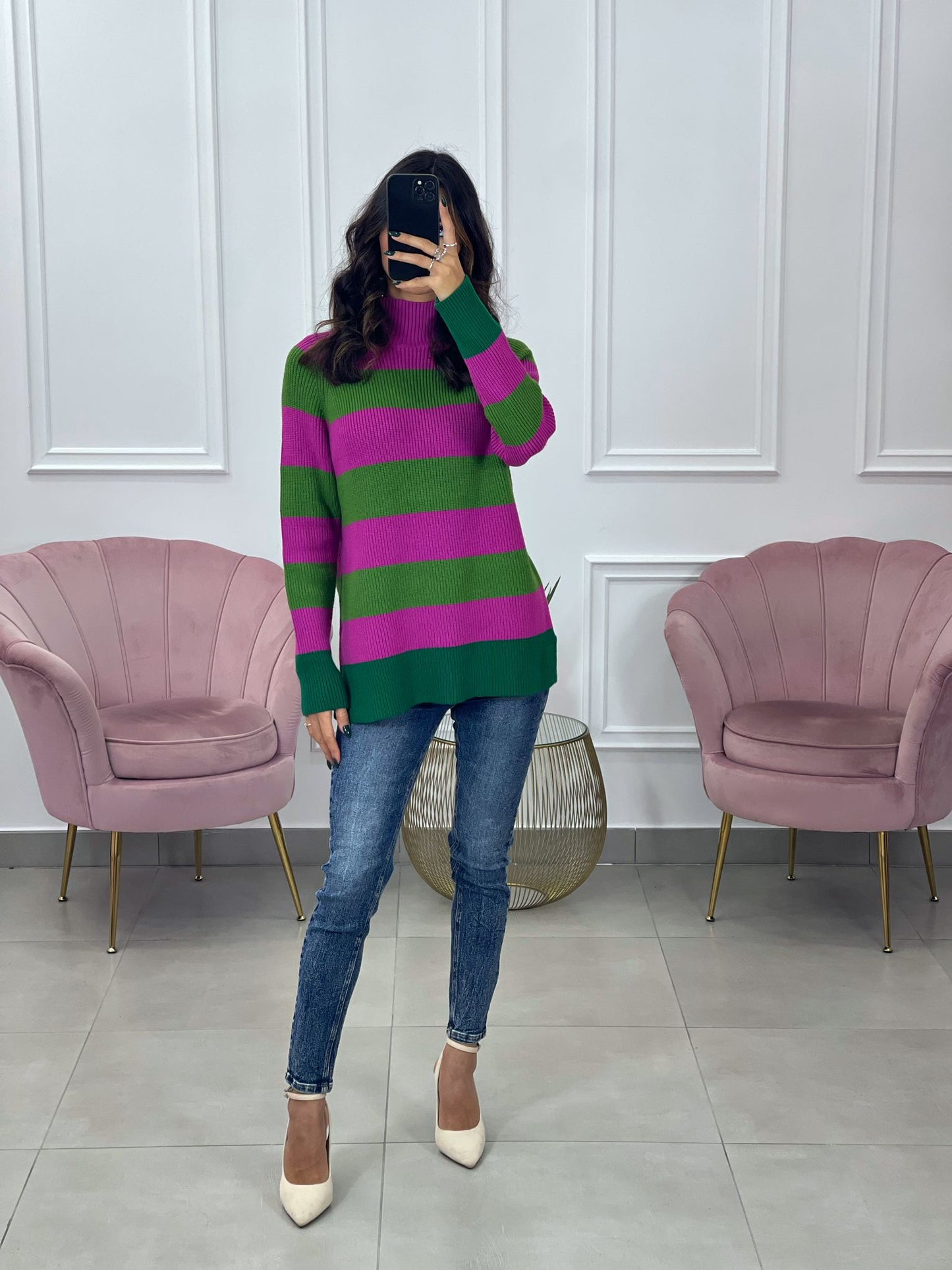 MAGLIONE IN LANA A RIGHE