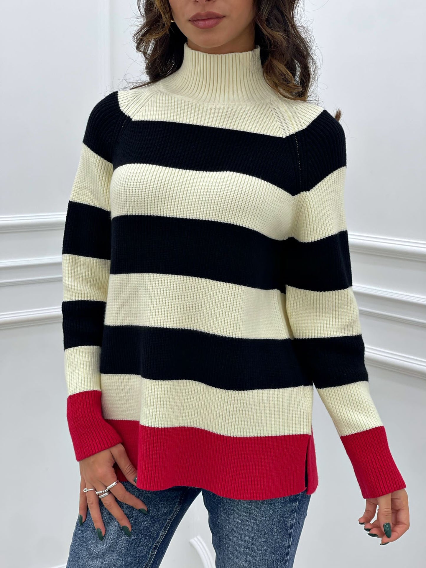 MAGLIONE IN LANA A RIGHE