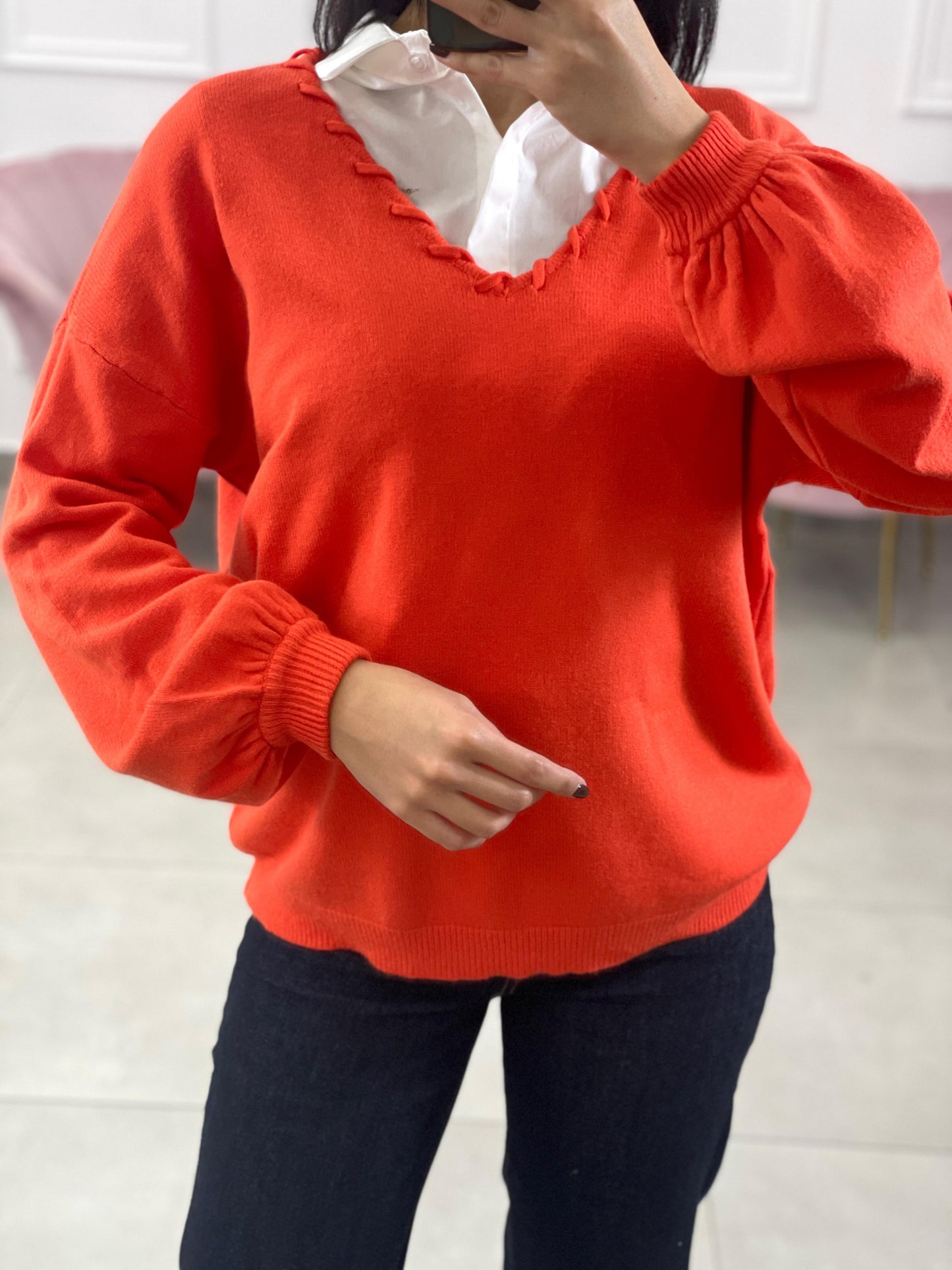 MAGLIONE CON MANICHE PALLONCINO