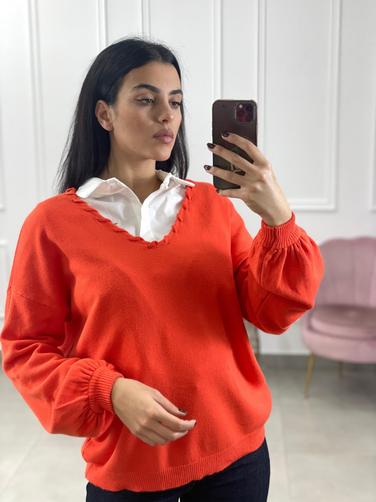 MAGLIONE CON MANICHE PALLONCINO