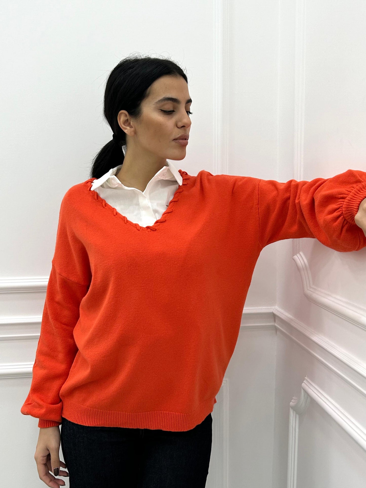 MAGLIONE CON MANICHE PALLONCINO
