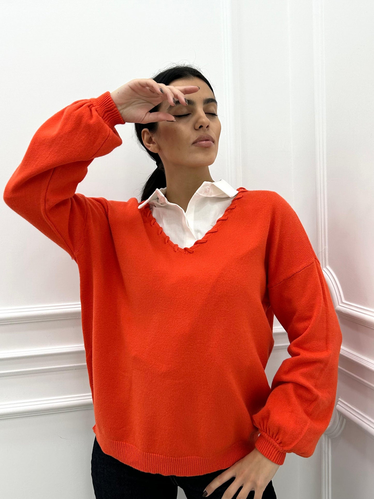 MAGLIONE CON MANICHE PALLONCINO