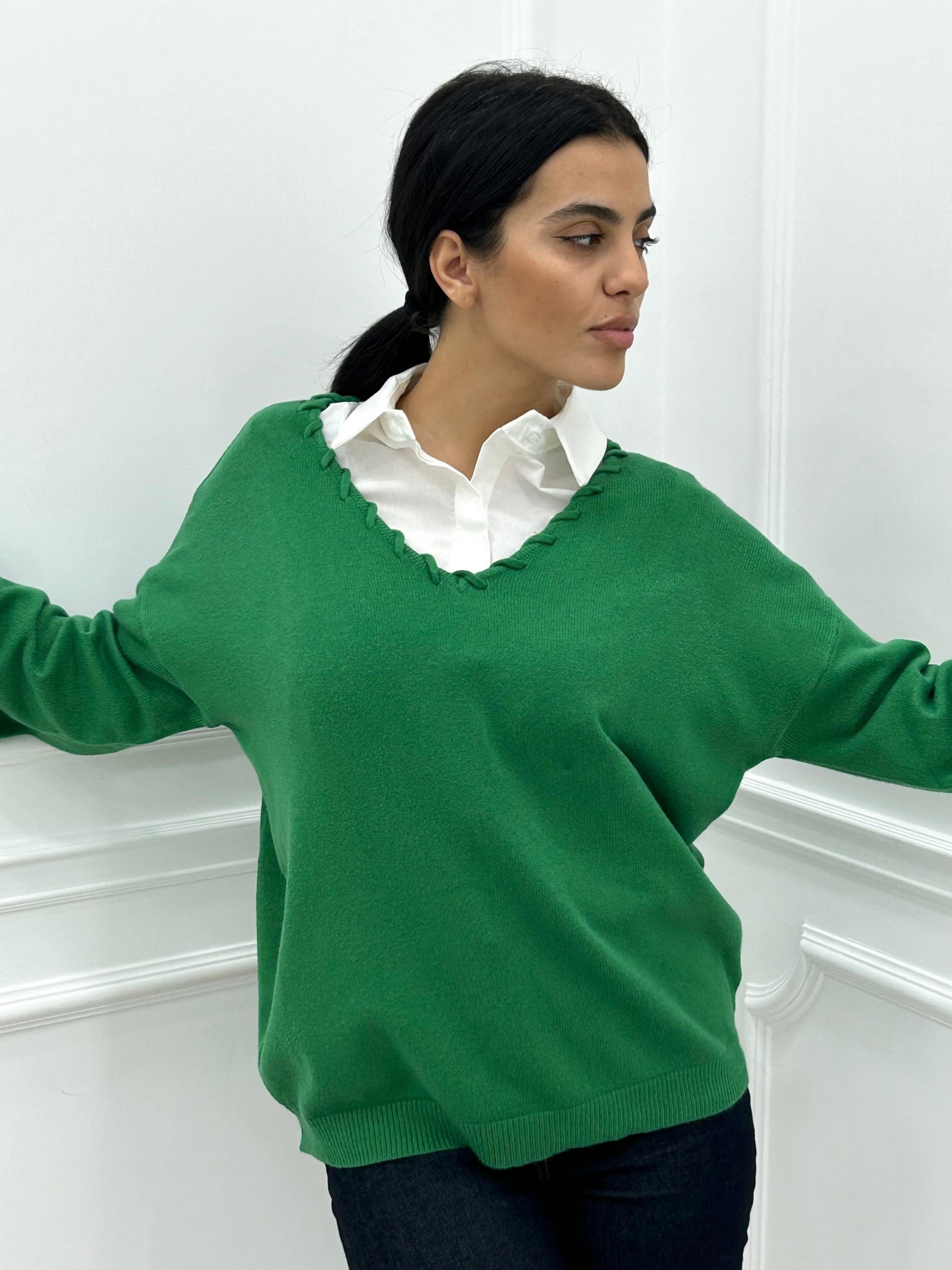 MAGLIONE CON MANICHE PALLONCINO