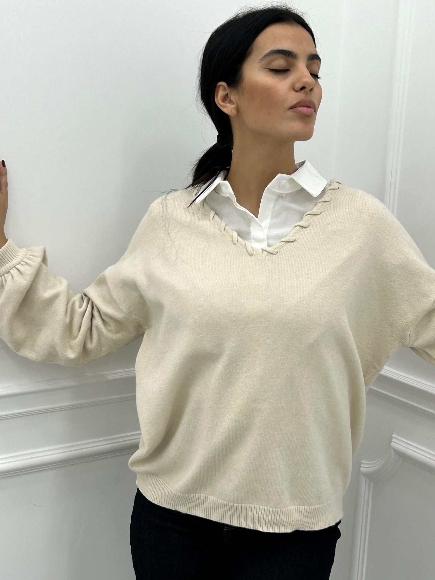 MAGLIONE CON MANICHE PALLONCINO