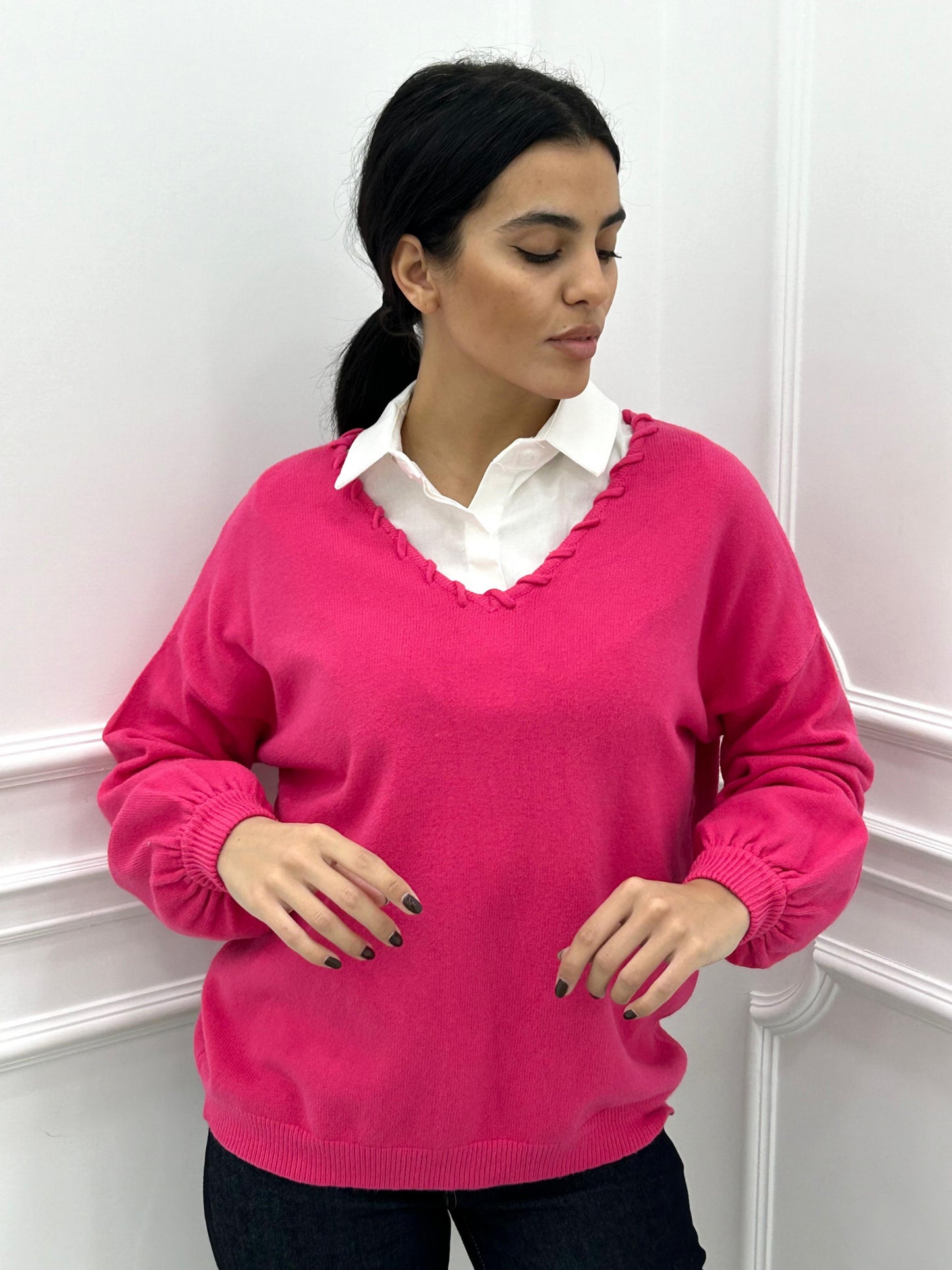 MAGLIONE CON MANICHE PALLONCINO