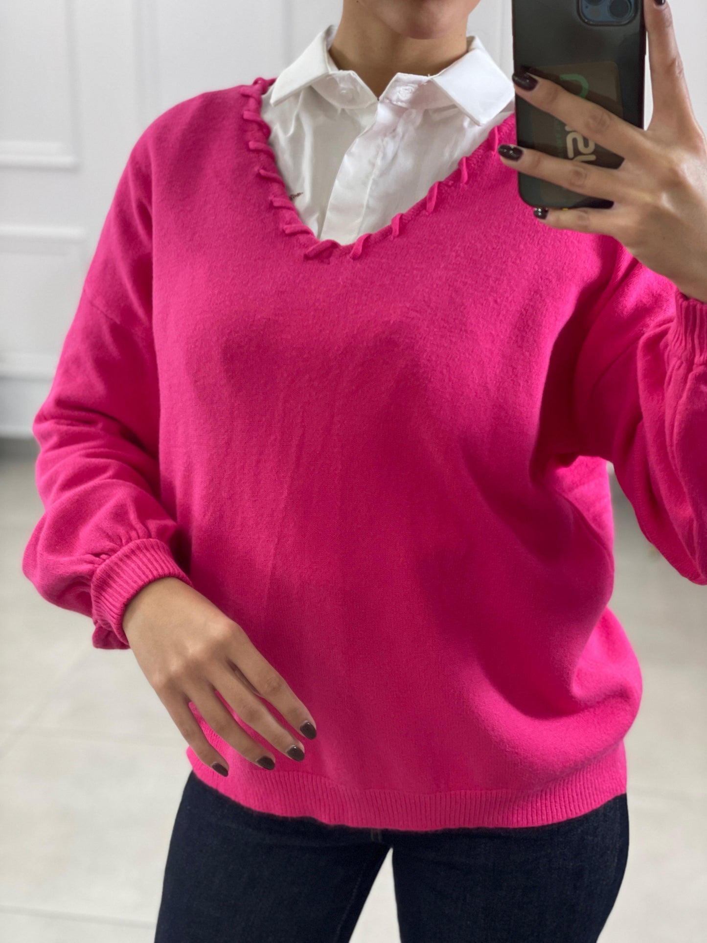 MAGLIONE CON MANICHE PALLONCINO