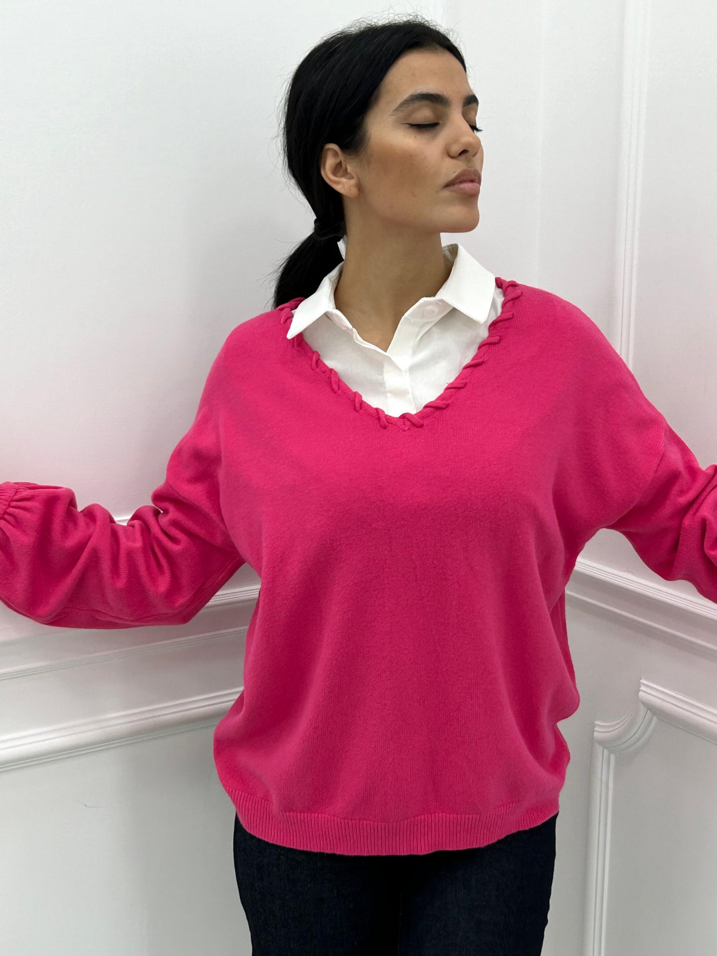 MAGLIONE CON MANICHE PALLONCINO