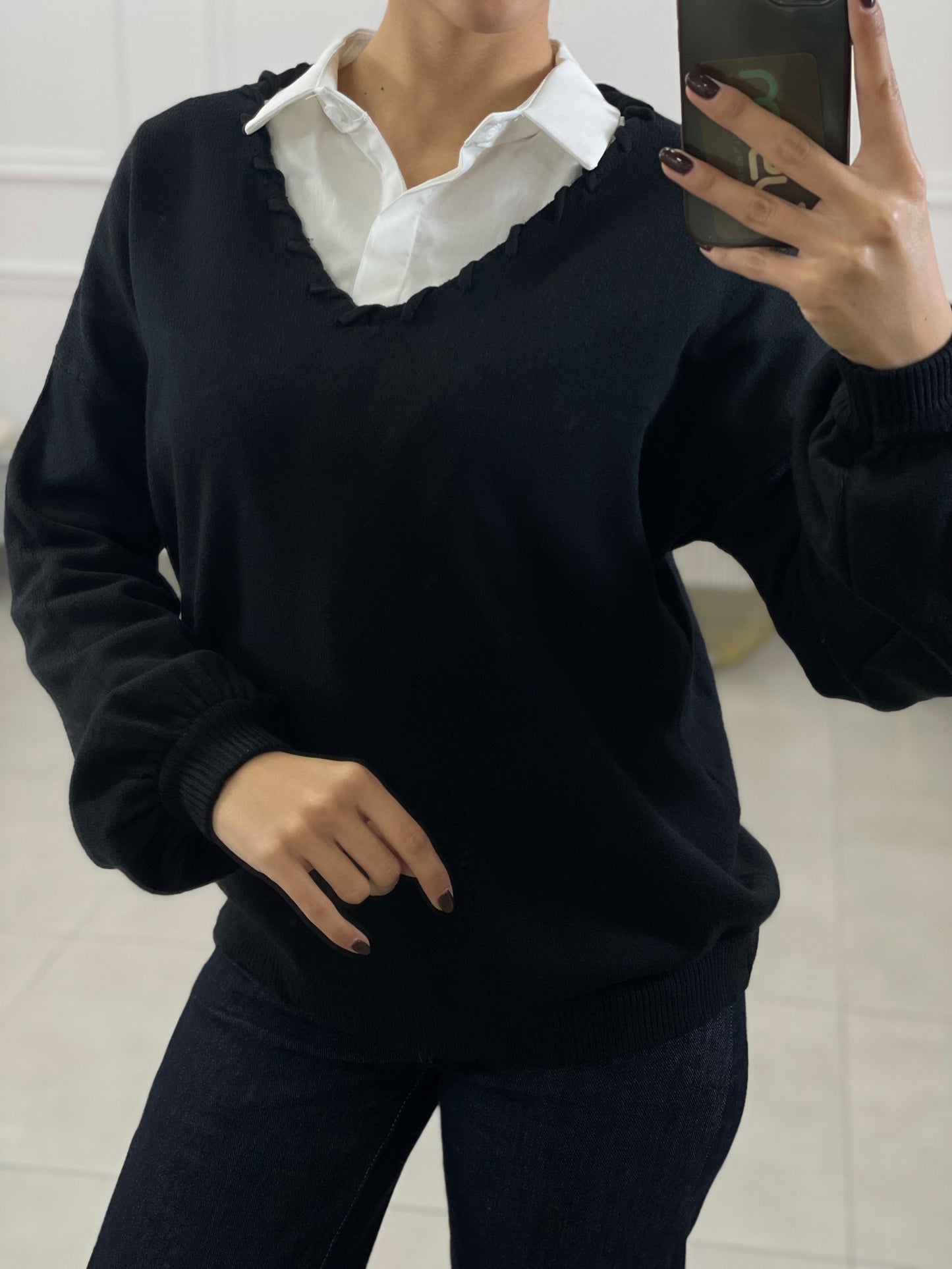 MAGLIONE CON MANICHE PALLONCINO