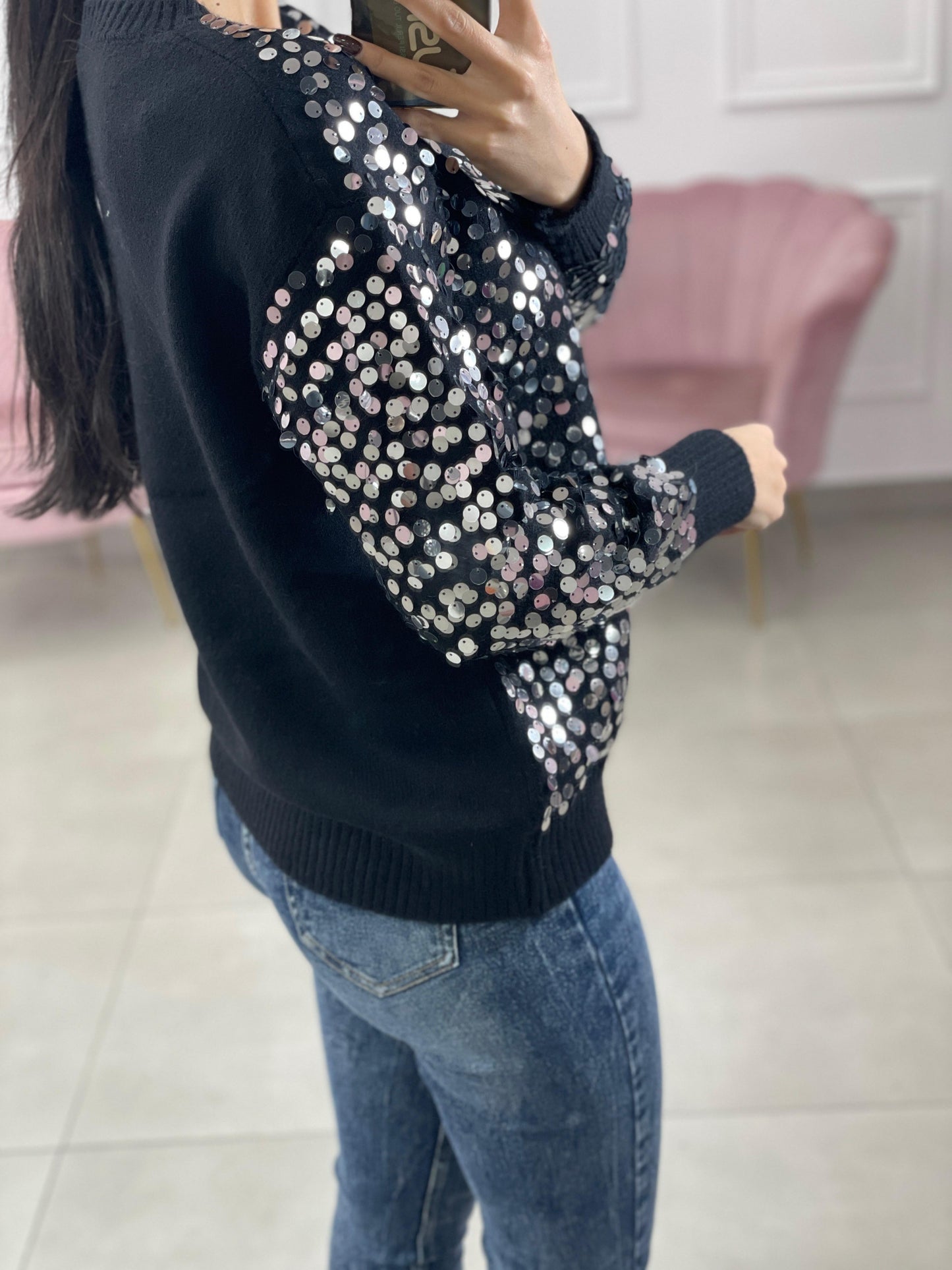 MAGLIONE CON PAJETTE