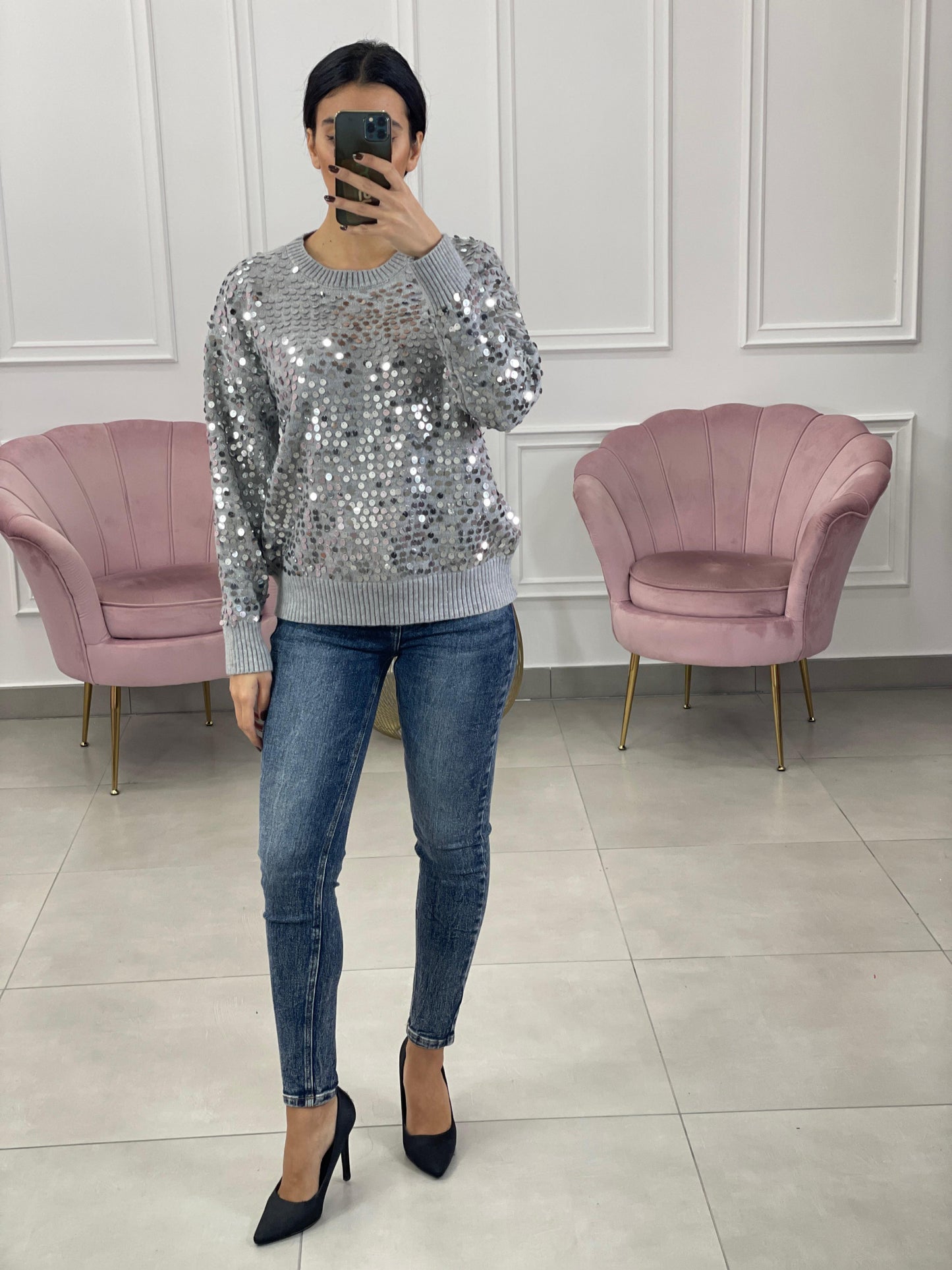 MAGLIONE CON PAJETTE