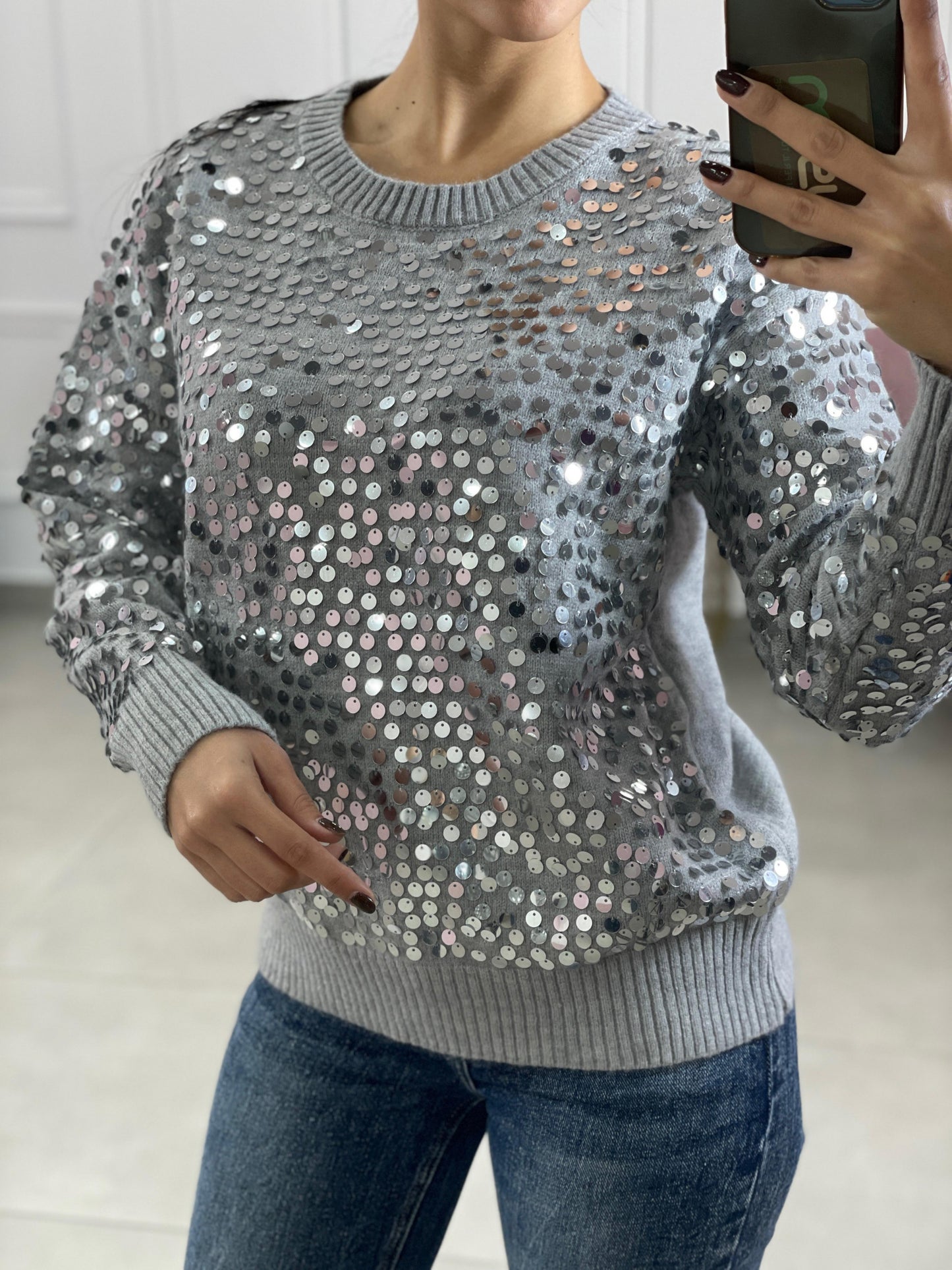MAGLIONE CON PAJETTE