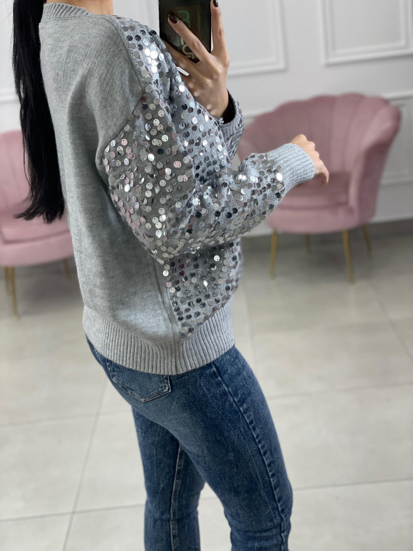 MAGLIONE CON PAJETTE