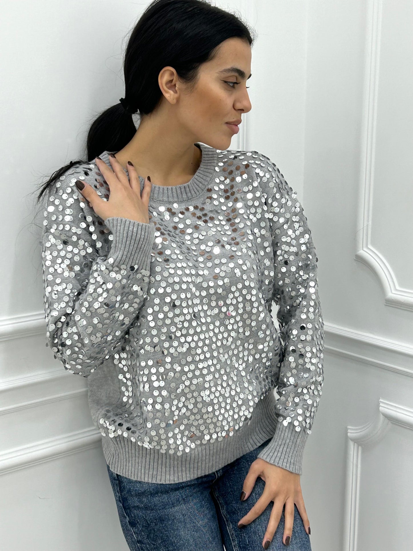 MAGLIONE CON PAJETTE