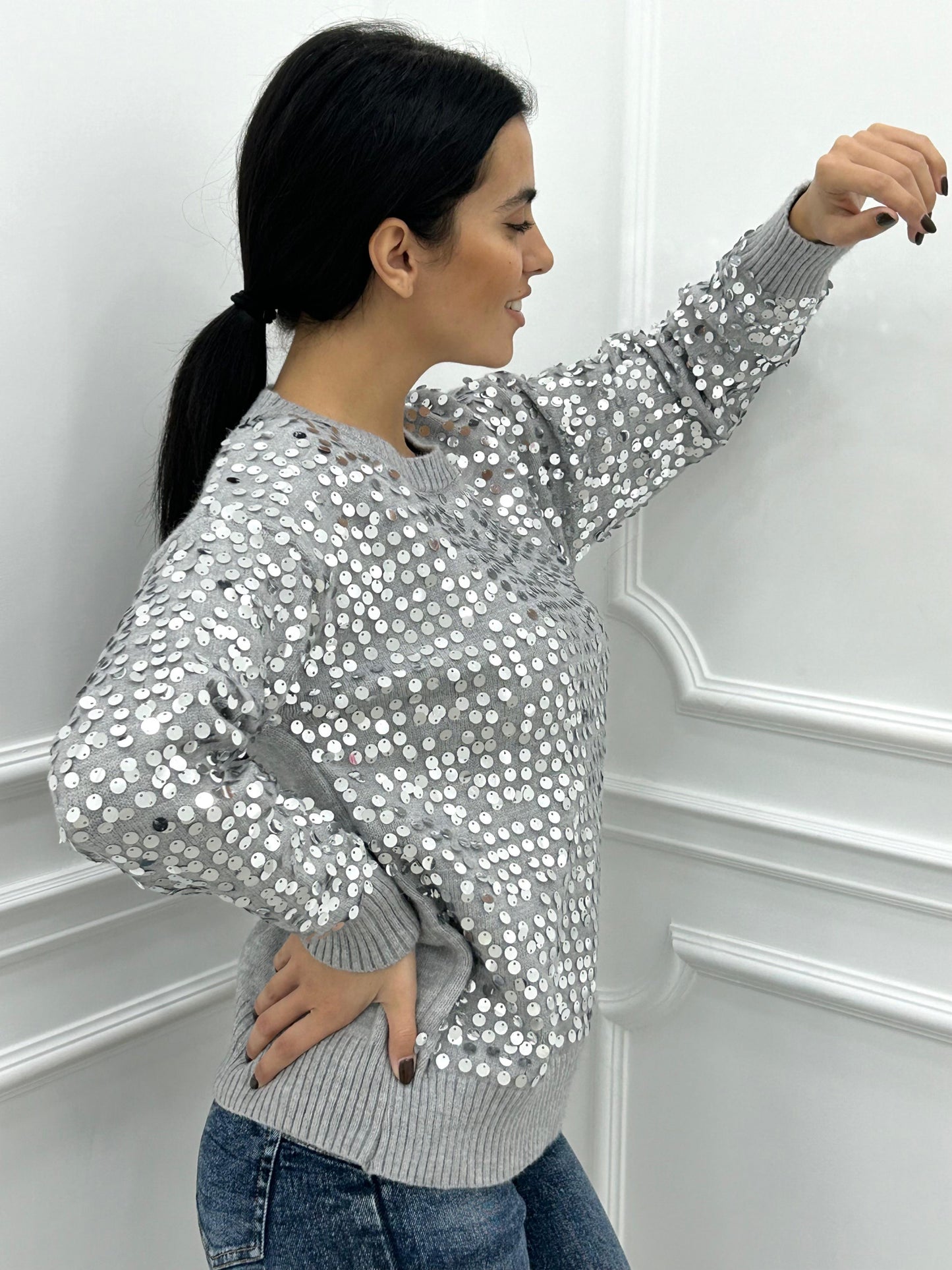 MAGLIONE CON PAJETTE