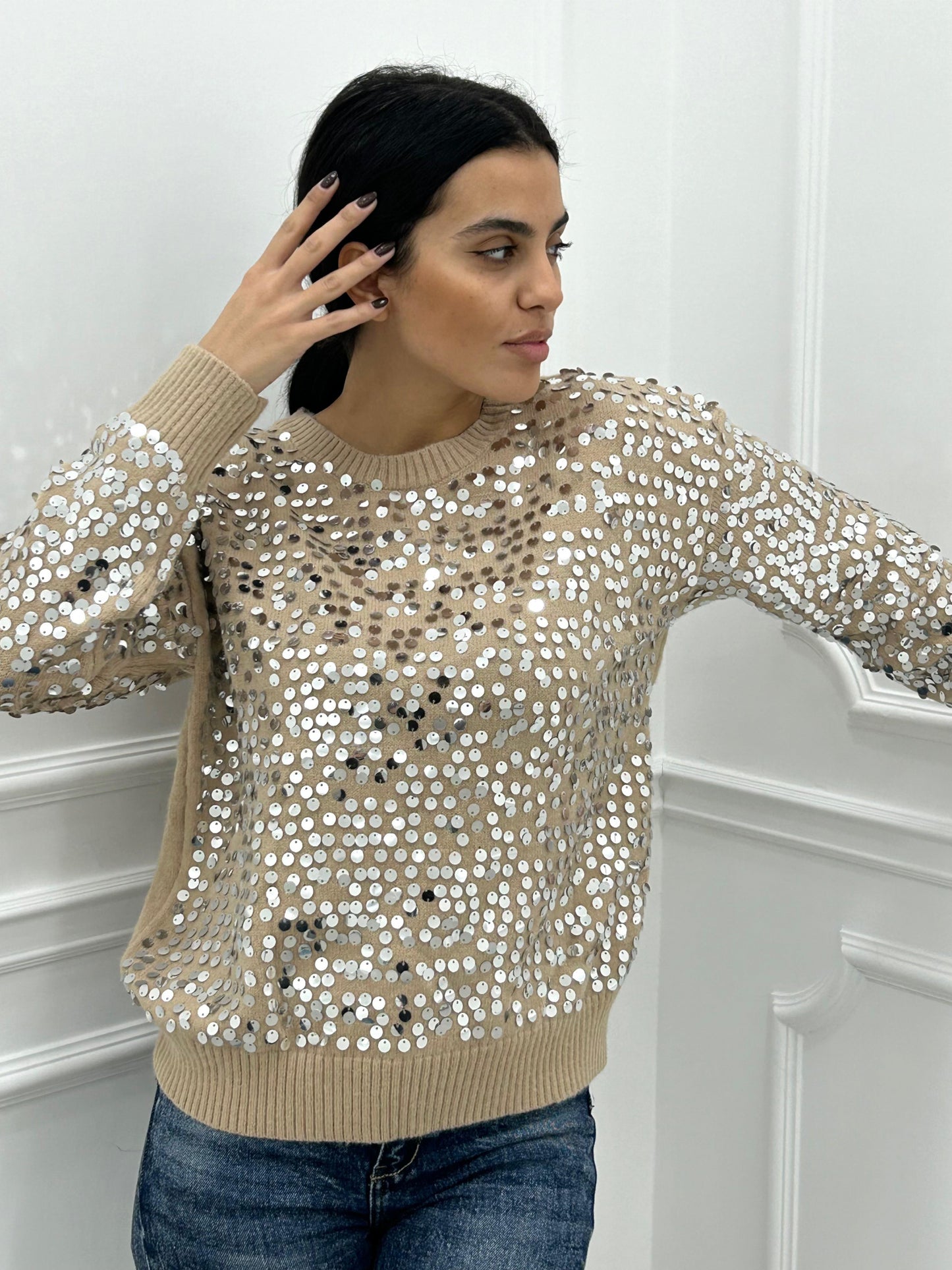 MAGLIONE CON PAJETTE