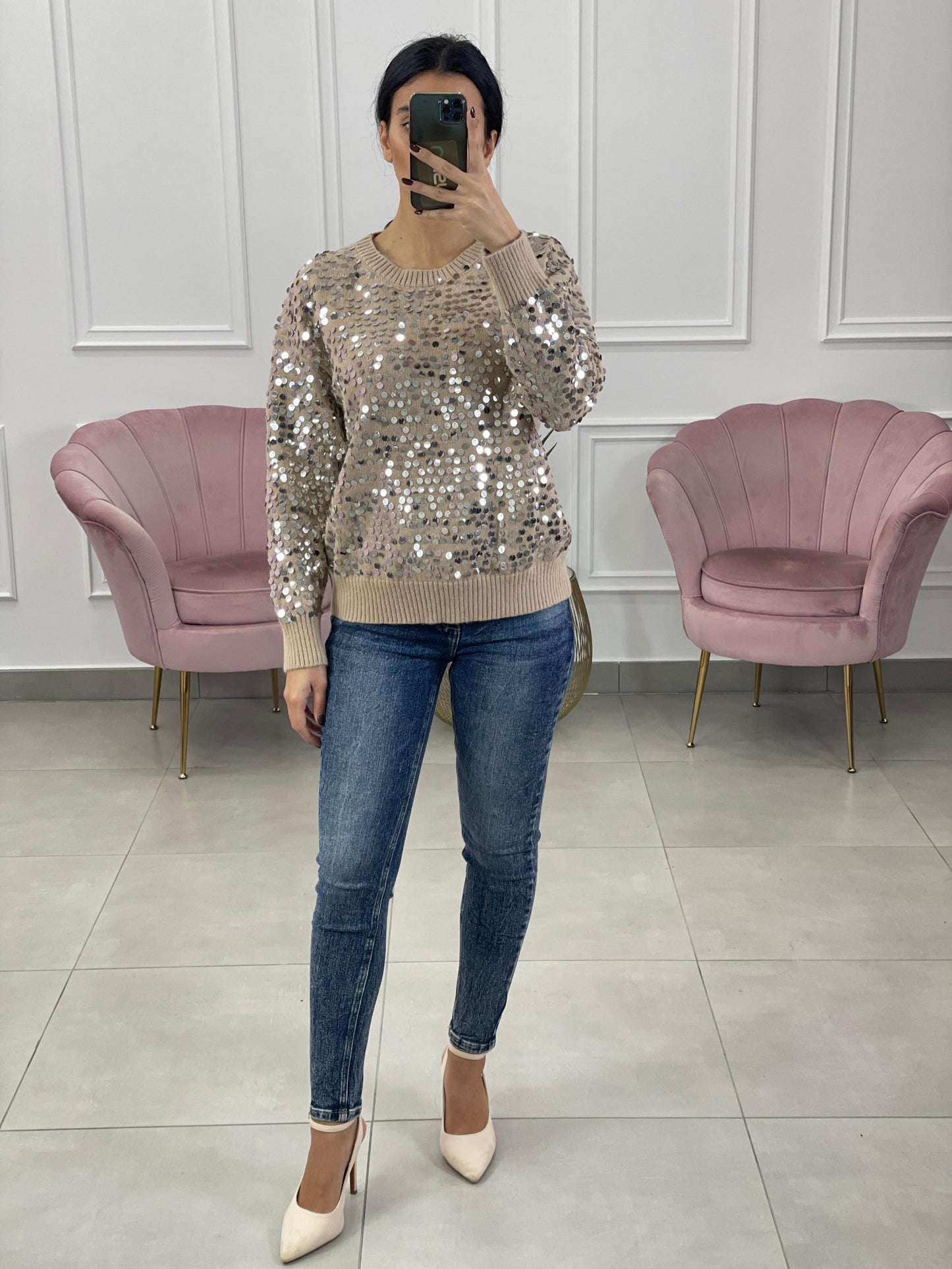 MAGLIONE CON PAJETTE
