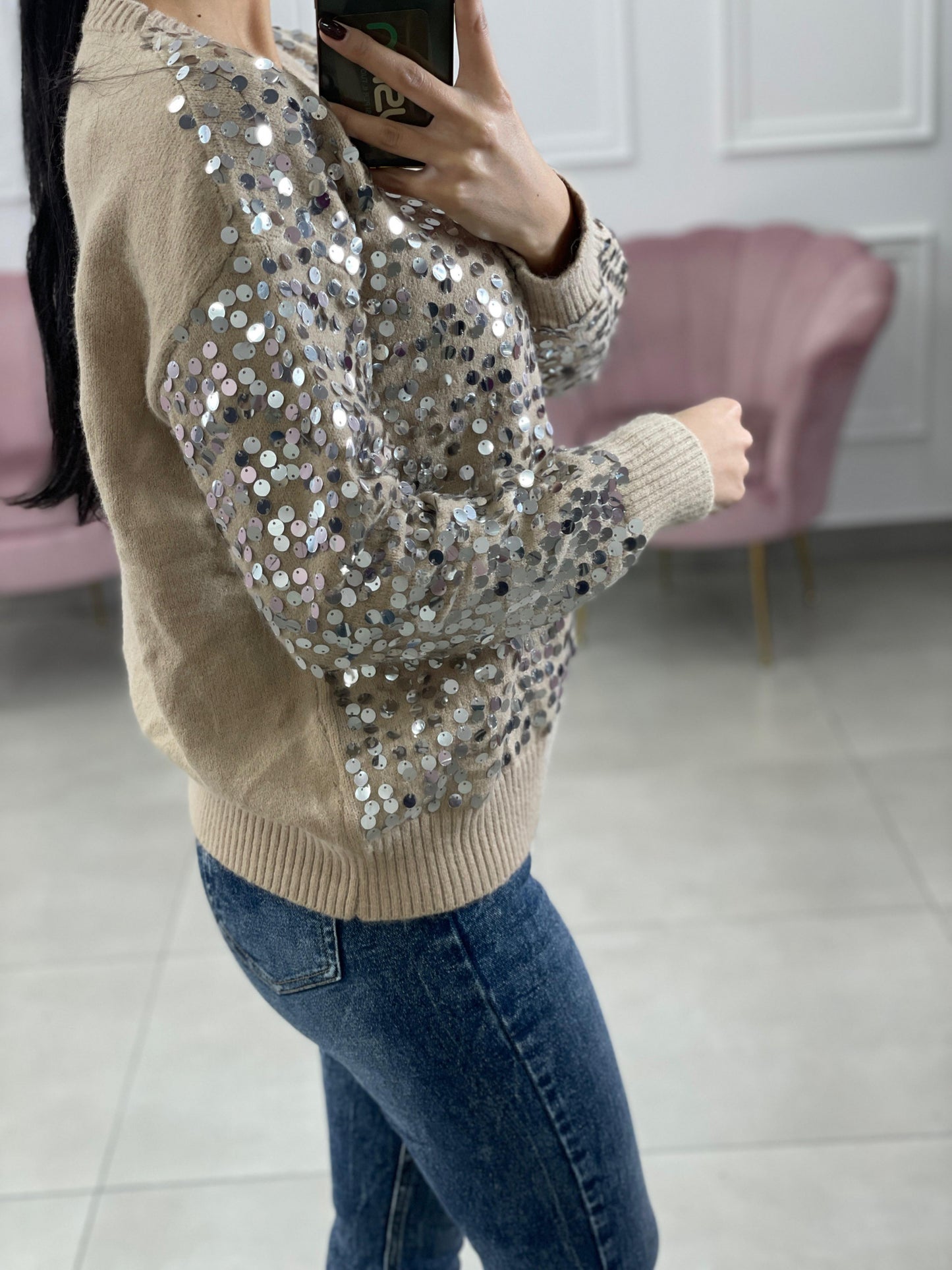 MAGLIONE CON PAJETTE
