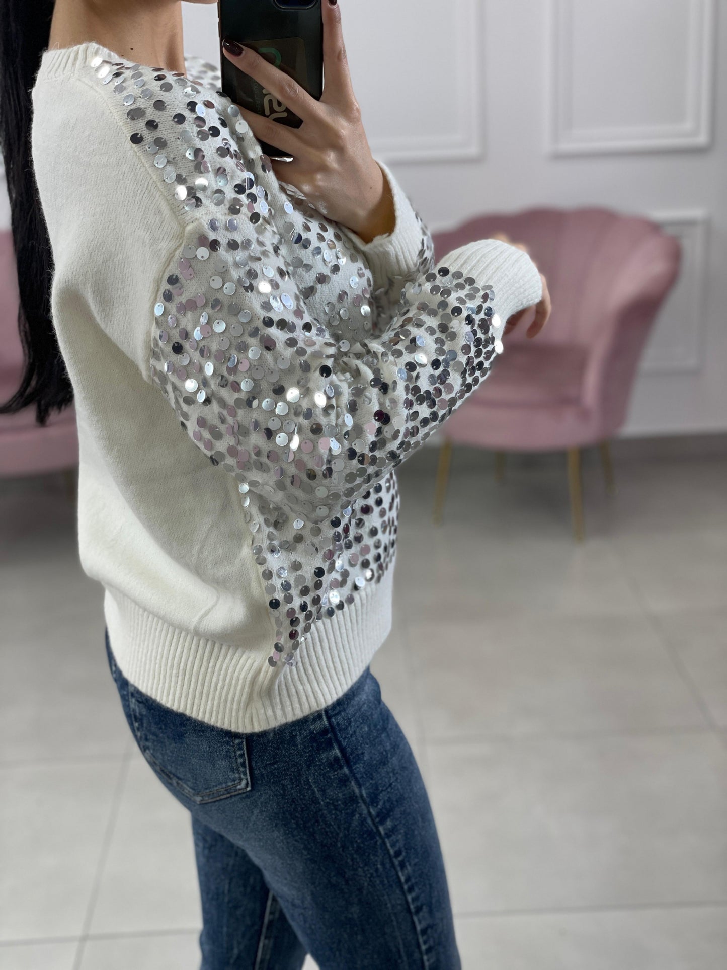 MAGLIONE CON PAJETTE