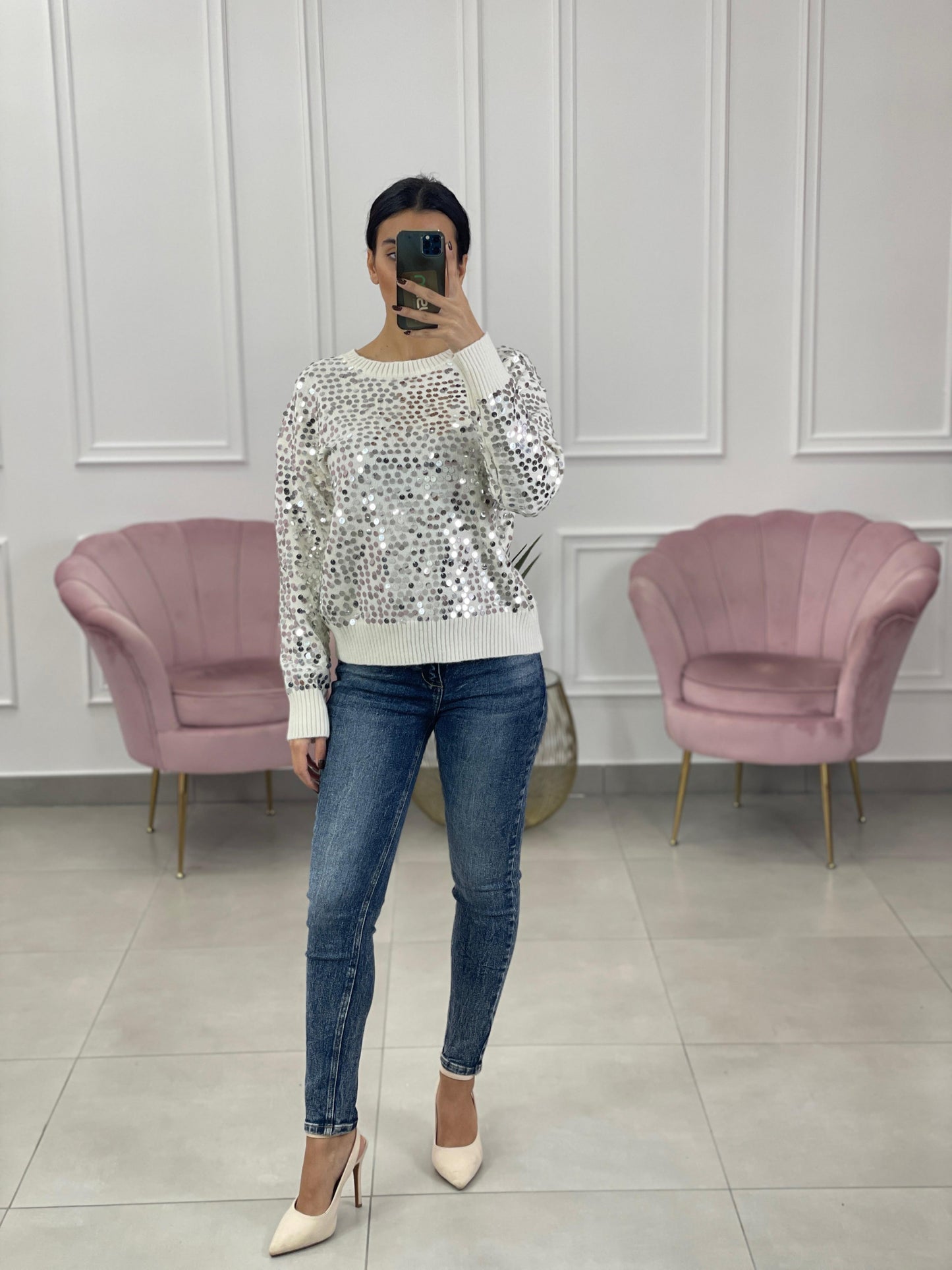 MAGLIONE CON PAJETTE