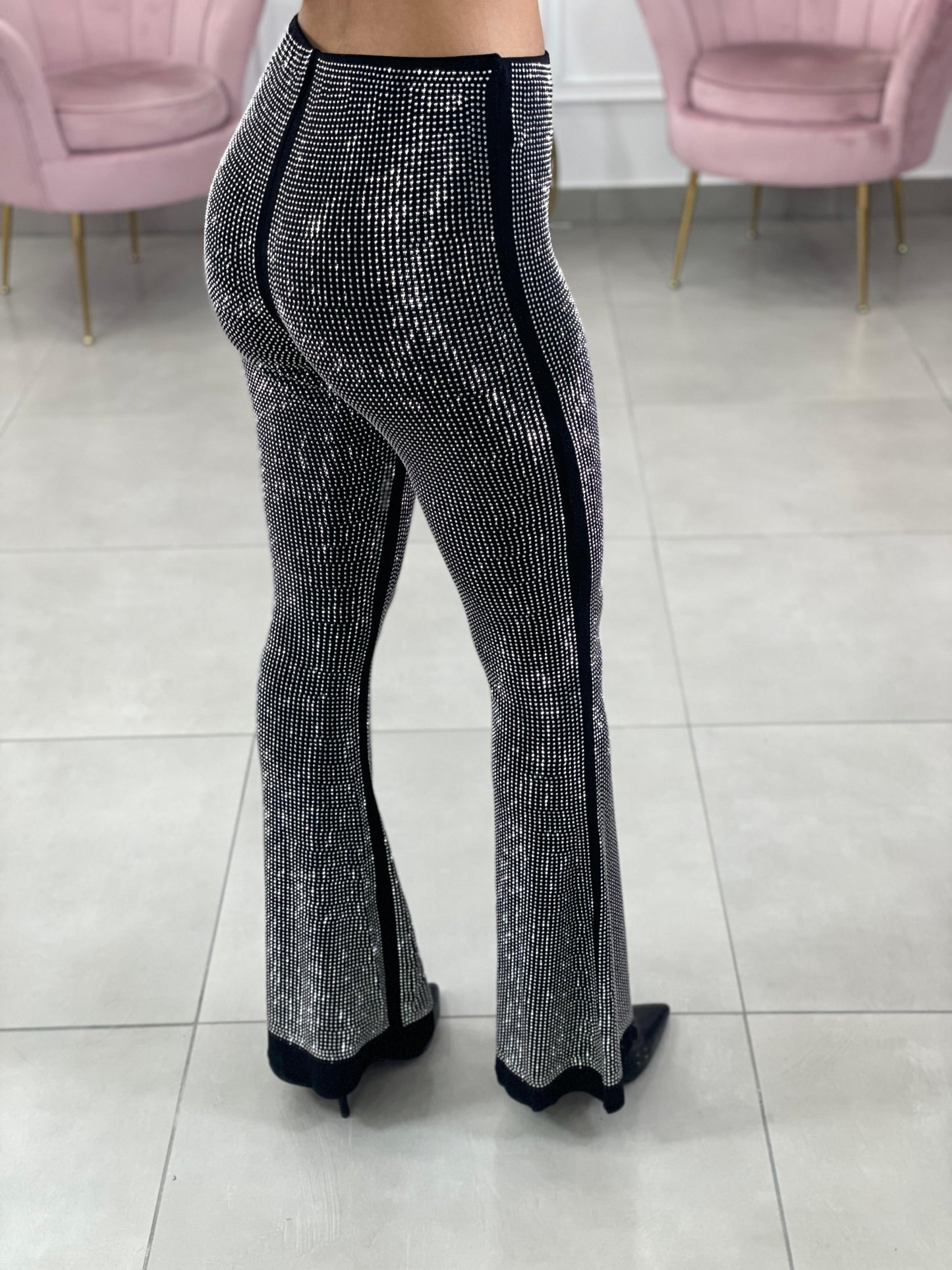 PANTALONE STRASS A ZAMPA