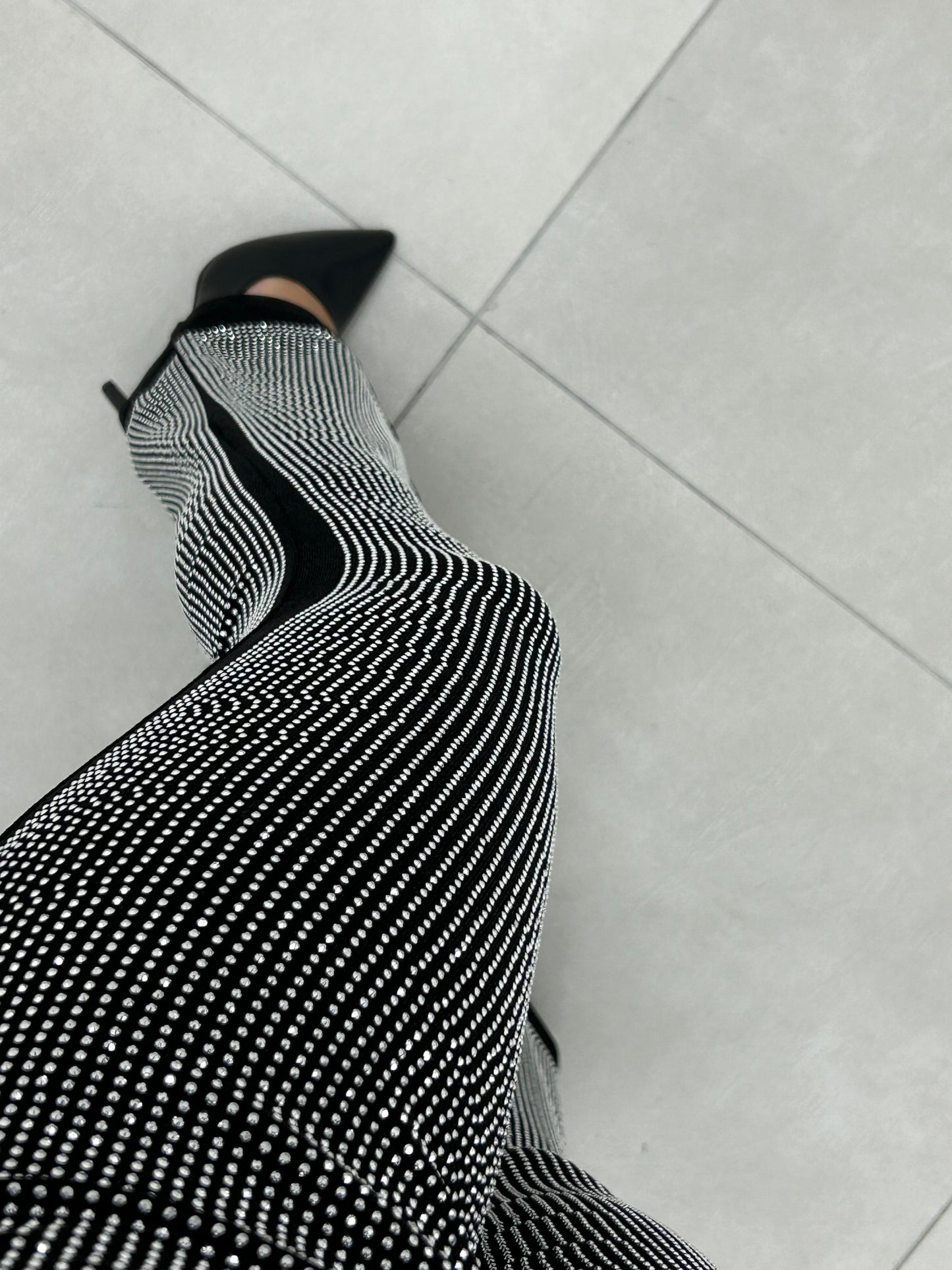 PANTALONE STRASS A ZAMPA