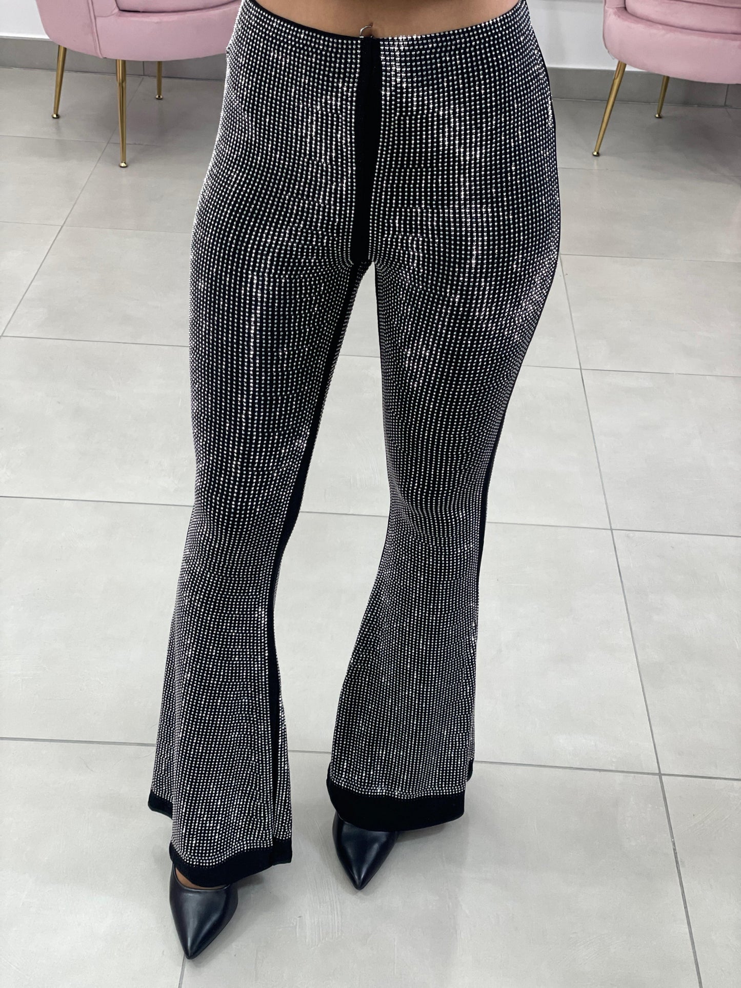 PANTALONE STRASS A ZAMPA