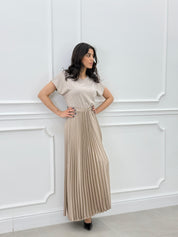 ABITO LUNGO PLISSET E CINTURA NEW SS25