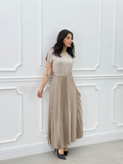 ABITO LUNGO PLISSET E CINTURA NEW SS25
