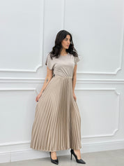ABITO LUNGO PLISSET E CINTURA NEW SS25
