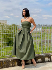 DRESS FASCIA CON CINTURA E TASCHE  NEW SS25