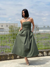 DRESS FASCIA CON CINTURA E TASCHE  NEW SS25