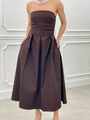 DRESS FASCIA CON CINTURA E TASCHE  NEW SS25