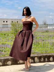 DRESS FASCIA CON CINTURA E TASCHE  NEW SS25