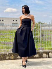 DRESS FASCIA CON CINTURA E TASCHE  NEW SS25