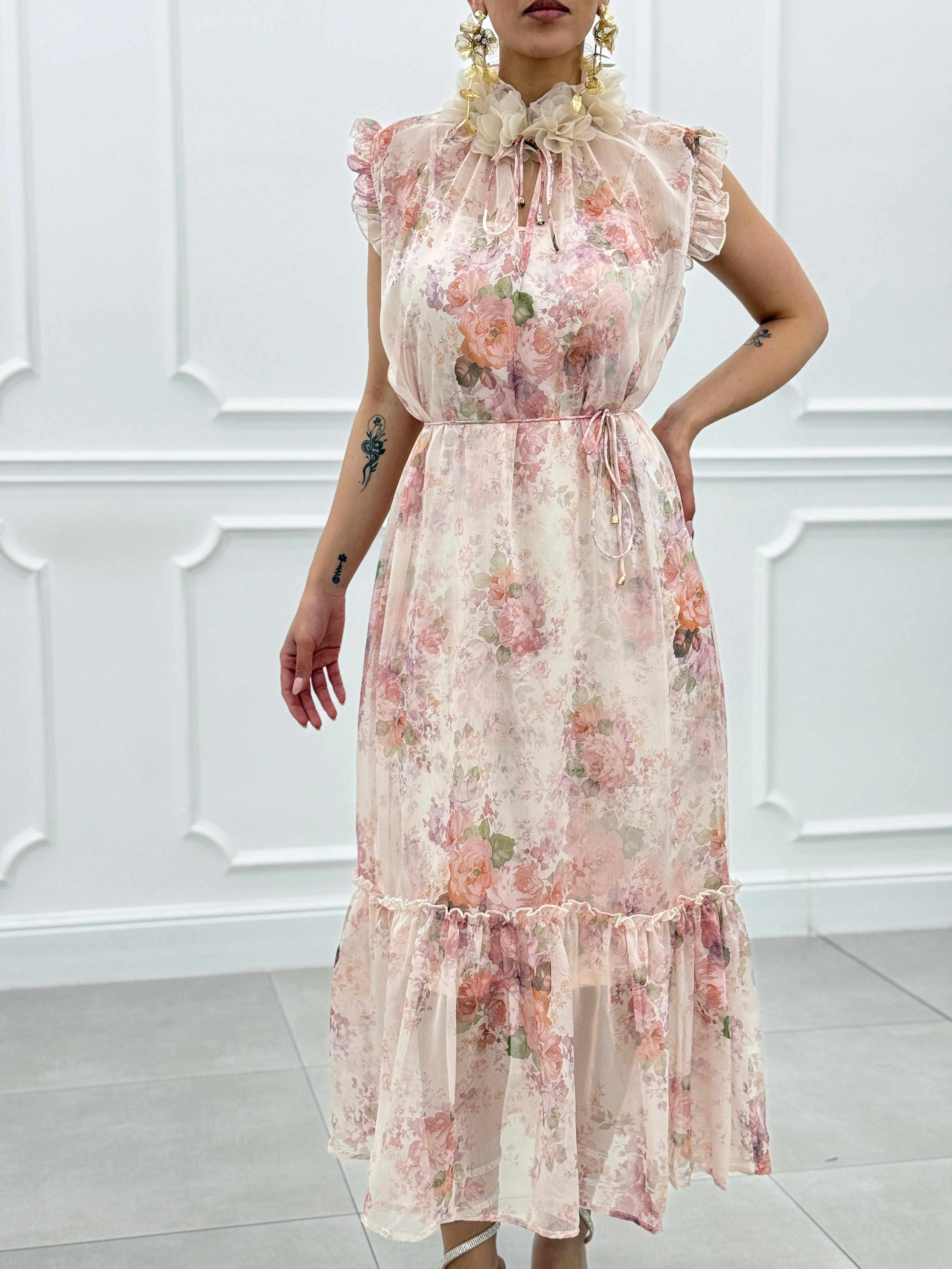 ABITO LUNGO FANTASIA FLOREALE NEW SS25