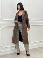 TRENCH ECOPELLE DOPPIO PETTO NEW SS25