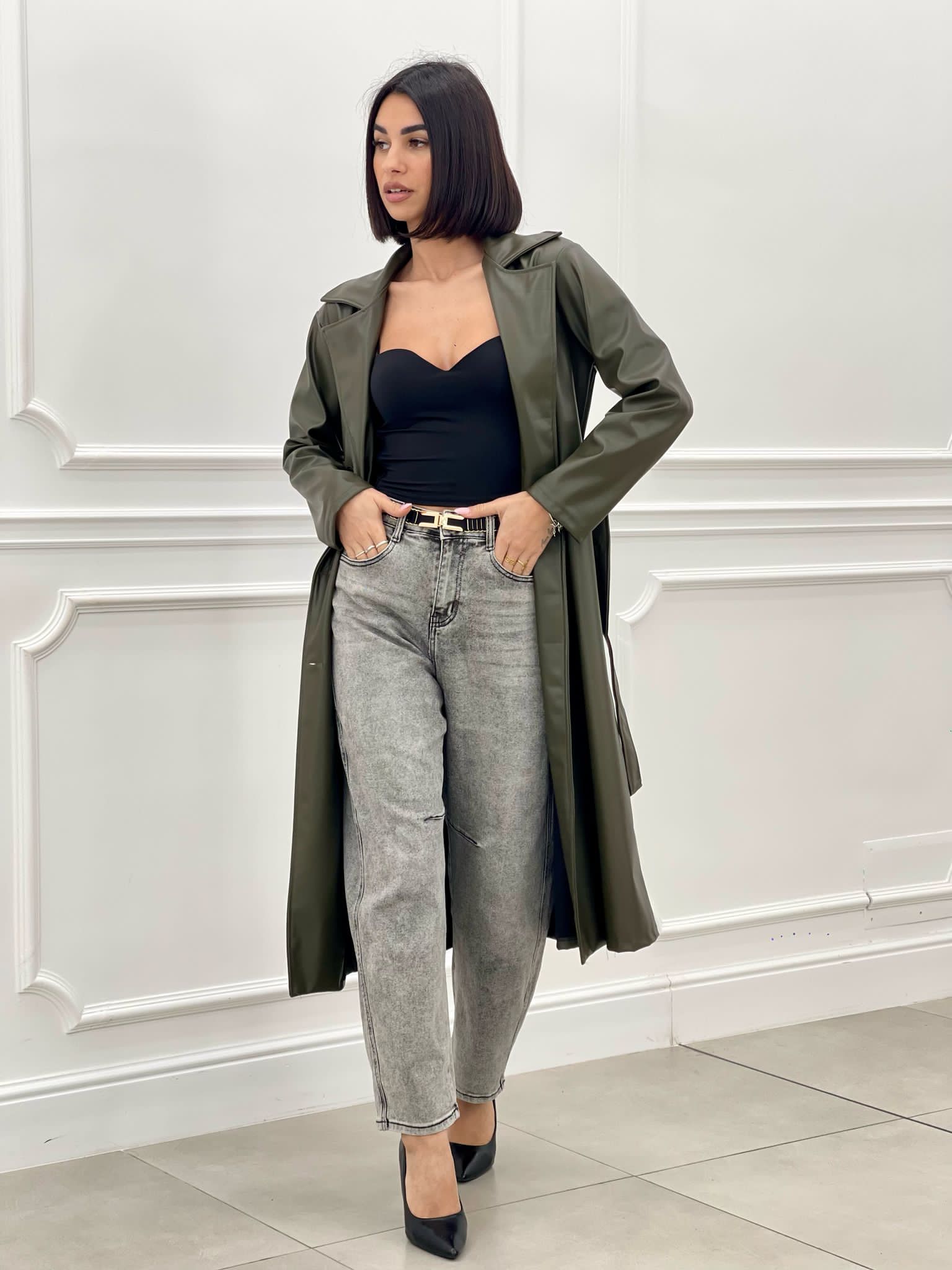 TRENCH ECOPELLE DOPPIO PETTO NEW SS25