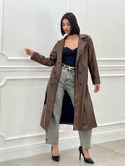 TRENCH ECOPELLE DOPPIO PETTO NEW SS25