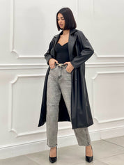 TRENCH ECOPELLE DOPPIO PETTO NEW SS25