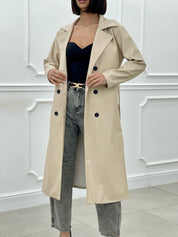 TRENCH ECOPELLE DOPPIO PETTO NEW SS25